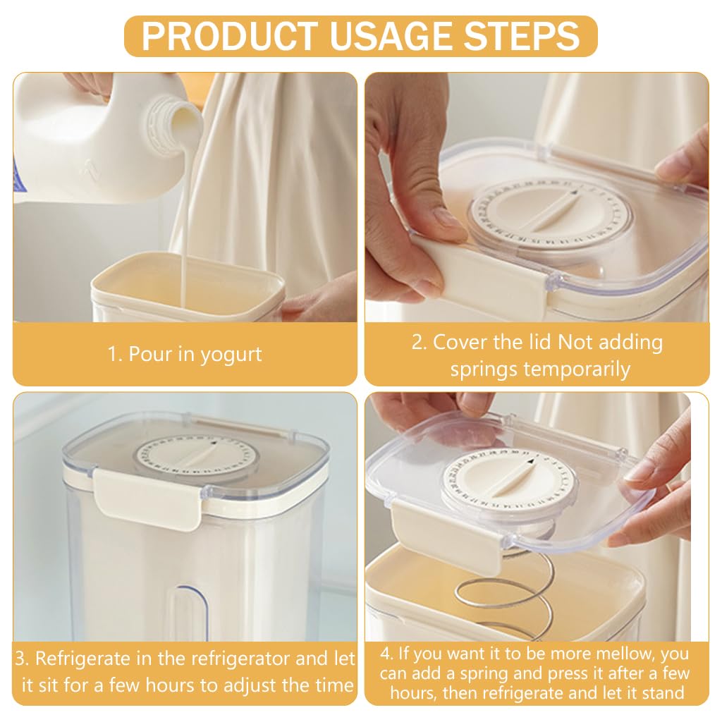 HASTHIP Yogurt Strainer 34 Oz Greek Yogurt Strainer with Lid Fine Mesh Yogurt Filter with Date Tracker Spring-Loaded Yogurt Press BPA Free Reusable Yogurt Strainer HASTHIP Yogurt Strainer 34 Oz Greek Yogurt Strainer with Lid Fine Mesh Yogurt Filter with Date Tracker Spring-Loaded Yogurt Press BPA Free Reusable Yogurt Strainer